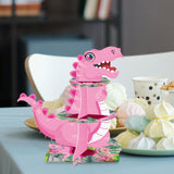 Maxbell Dinosaur Cake Holder Creative 3 Tier Cupcake Stand for Birthday Table Pastry
