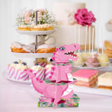 Maxbell Dinosaur Cake Holder Creative 3 Tier Cupcake Stand for Birthday Table Pastry
