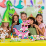 Maxbell Dinosaur Cake Holder Creative 3 Tier Cupcake Stand for Birthday Table Pastry