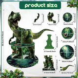 Maxbell Dinosaur Cupcake Stand Dessert Rack Platter Pastry Fruits 3 Tier Cake Holder