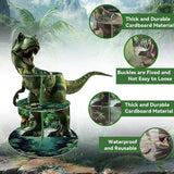 Maxbell Dinosaur Cupcake Stand Dessert Rack Platter Pastry Fruits 3 Tier Cake Holder