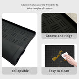 Maxbell Washer Dryer Top Protective Mat Accessory Silicone Washing Machine Top Cover 60cmx60cm Black