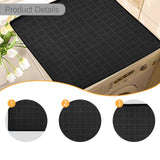 Maxbell Washer Dryer Top Protective Mat Accessory Silicone Washing Machine Top Cover 60cmx60cm Black