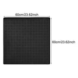 Maxbell Washer Dryer Top Protective Mat Accessory Silicone Washing Machine Top Cover 60cmx60cm Black