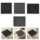Maxbell Washer Dryer Top Protective Mat Accessory Silicone Washing Machine Top Cover 60cmx60cm Black