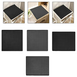 Maxbell Washer Dryer Top Protective Mat Accessory Silicone Washing Machine Top Cover 60cmx60cm Black