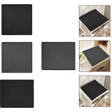 Maxbell Washer Dryer Top Protective Mat Accessory Silicone Washing Machine Top Cover 60cmx60cm Black