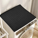 Maxbell Washer Dryer Top Protective Mat Accessory Silicone Washing Machine Top Cover 60cmx60cm Black