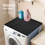 Maxbell Washer Dryer Top Protective Mat Accessory Silicone Washing Machine Top Cover 60cmx60cm Black