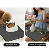 Maxbell Washer Dryer Top Protective Mat Accessory Silicone Washing Machine Top Cover 60cmx60cm Black