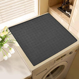 Maxbell Washer Dryer Top Protective Mat Accessory Silicone Washing Machine Top Cover 60cmx60cm Gray