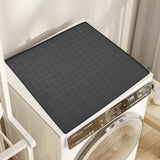 Maxbell Washer Dryer Top Protective Mat Accessory Silicone Washing Machine Top Cover 60cmx60cm Gray