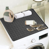 Maxbell Washer Dryer Top Protective Mat Accessory Silicone Washing Machine Top Cover 60cmx60cm Gray