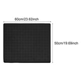 Maxbell Washer Dryer Top Protective Mat Accessory Silicone Washing Machine Top Cover 60cmx50cm Black