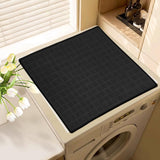 Maxbell Washer Dryer Top Protective Mat Accessory Silicone Washing Machine Top Cover 60cmx50cm Black