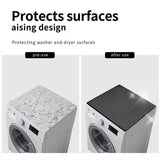 Maxbell Washer Dryer Top Protective Mat Accessory Silicone Washing Machine Top Cover 60cmx50cm Black