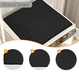 Maxbell Washer Dryer Top Protective Mat Accessory Silicone Washing Machine Top Cover 60cmx50cm Black