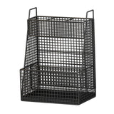 Maxbell Metal Mesh Umbrella Stand Holder 40x25x55cm Black for Home Entry Storage Bin