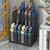 Maxbell Metal Mesh Umbrella Stand Holder 40x25x55cm Black for Home Entry Storage Bin