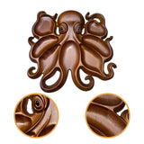 Maxbell Wooden Octopus Charcuterie Platter Appetizers Tray for Fries Cookies Candies 26.5cmx25cmx3cm