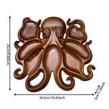 Maxbell Wooden Octopus Charcuterie Platter Appetizers Tray for Fries Cookies Candies 26.5cmx25cmx3cm