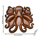 Maxbell Wooden Octopus Charcuterie Platter Appetizers Tray for Fries Cookies Candies 27cmx26cmx3.3cm