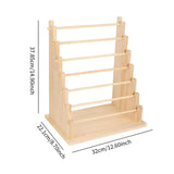 Maxbell Wooden Ribbon Organizer Bracelet Holder for Bow Making Supplies Flower Store