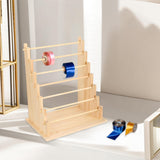 Maxbell Wooden Ribbon Organizer Bracelet Holder for Bow Making Supplies Flower Store