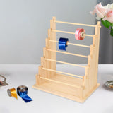 Maxbell Wooden Ribbon Organizer Bracelet Holder for Bow Making Supplies Flower Store
