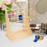Maxbell Wooden Ribbon Organizer Bracelet Holder for Bow Making Supplies Flower Store
