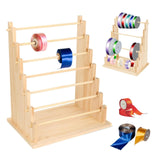 Maxbell Wooden Ribbon Organizer Bracelet Holder for Bow Making Supplies Flower Store