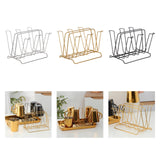 Maxbell Metal Cup Drying Rack Hold 6 Sturdy Coffee Mug Holder for Home Tea Cups Mugs argent