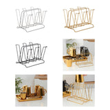 Maxbell Metal Cup Drying Rack Hold 6 Sturdy Coffee Mug Holder for Home Tea Cups Mugs argent