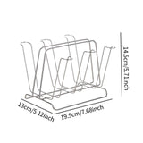 Maxbell Metal Cup Drying Rack Hold 6 Sturdy Coffee Mug Holder for Home Tea Cups Mugs argent