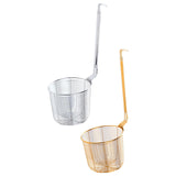 Maxbell Pasta Noodle Strainer Portable Frying Food Basket for Pasta Barbecue Kitchen argent