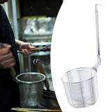 Maxbell Pasta Noodle Strainer Portable Frying Food Basket for Pasta Barbecue Kitchen argent