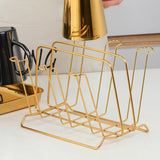 Maxbell Metal Cup Drying Rack Hold 6 Sturdy Coffee Mug Holder for Home Tea Cups Mugs gold