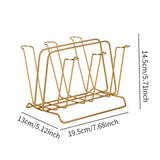 Maxbell Metal Cup Drying Rack Hold 6 Sturdy Coffee Mug Holder for Home Tea Cups Mugs gold
