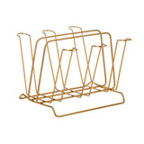 Maxbell Metal Cup Drying Rack Hold 6 Sturdy Coffee Mug Holder for Home Tea Cups Mugs gold
