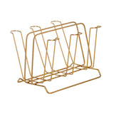 Maxbell Metal Cup Drying Rack Hold 6 Sturdy Coffee Mug Holder for Home Tea Cups Mugs gold