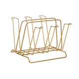Maxbell Metal Cup Drying Rack Hold 6 Sturdy Coffee Mug Holder for Home Tea Cups Mugs gold
