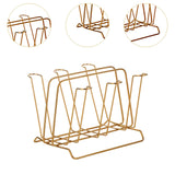 Maxbell Metal Cup Drying Rack Hold 6 Sturdy Coffee Mug Holder for Home Tea Cups Mugs gold