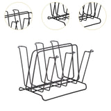 Maxbell Metal Cup Drying Rack Hold 6 Sturdy Coffee Mug Holder for Home Tea Cups Mugs black