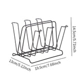Maxbell Metal Cup Drying Rack Hold 6 Sturdy Coffee Mug Holder for Home Tea Cups Mugs black