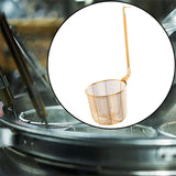 Maxbell Pasta Noodle Strainer Portable Frying Food Basket for Pasta Barbecue Kitchen gold