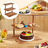 Maxbell 3 Tier Wooden Cupcake Stand Gift Multifunctional for Kitchen Tabletop Retail