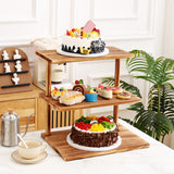 Maxbell 3 Tier Wooden Cupcake Stand Gift Multifunctional for Kitchen Tabletop Retail