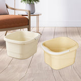 Maxbell 2x Foot Bath Tub Sturdy Foot Bathing Bucket for Relaxation Pedicure Home Use Without Lid