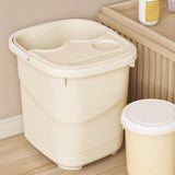 Maxbell 2x Foot Bath Tub Sturdy Foot Bathing Bucket for Relaxation Pedicure Home Use With Lid