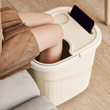 Maxbell 2x Foot Bath Tub Sturdy Foot Bathing Bucket for Relaxation Pedicure Home Use With Lid